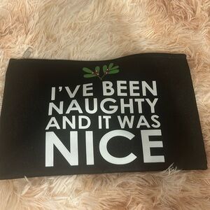 NEW! Naughty Nice Mistletoe Holiday Cosmetic Bag
